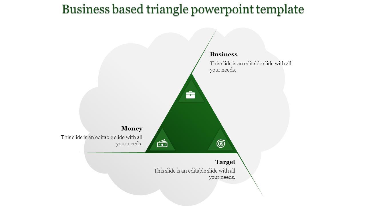 Triangle powerpoint template-Green